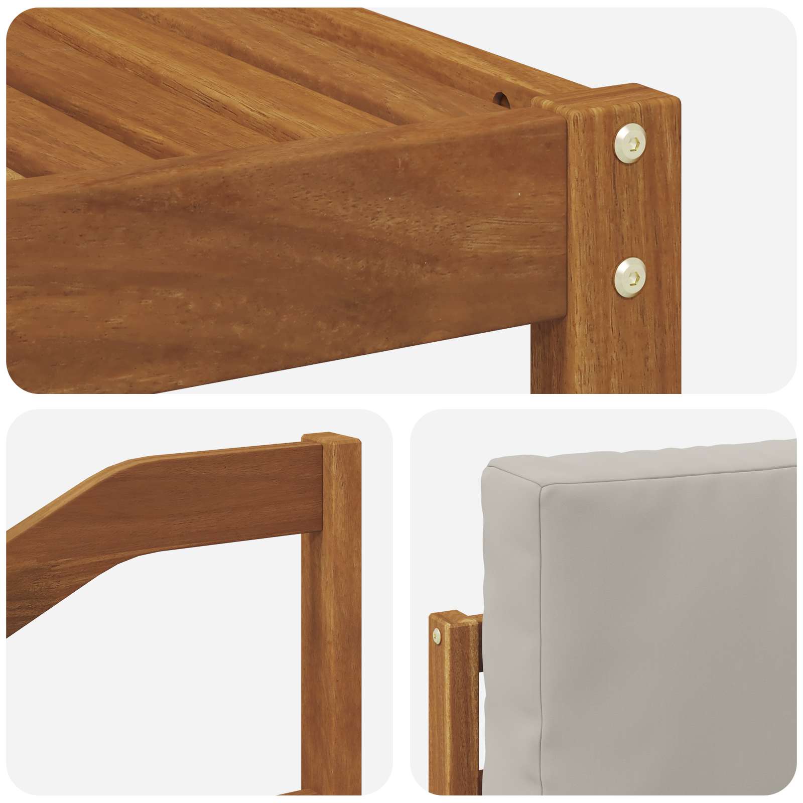 Set vanjskih sofa s jastukom 8 pcs Prirodna i svijetlo siva