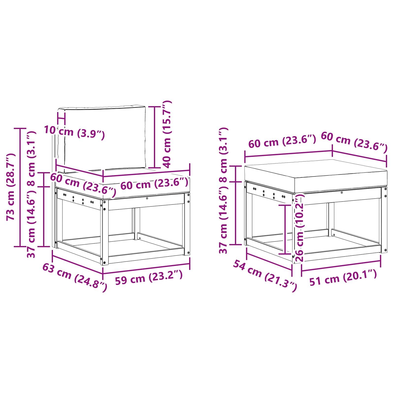 Set vanjskih sofa s jastukom 5 pcs Prirodna i svijetlo siva