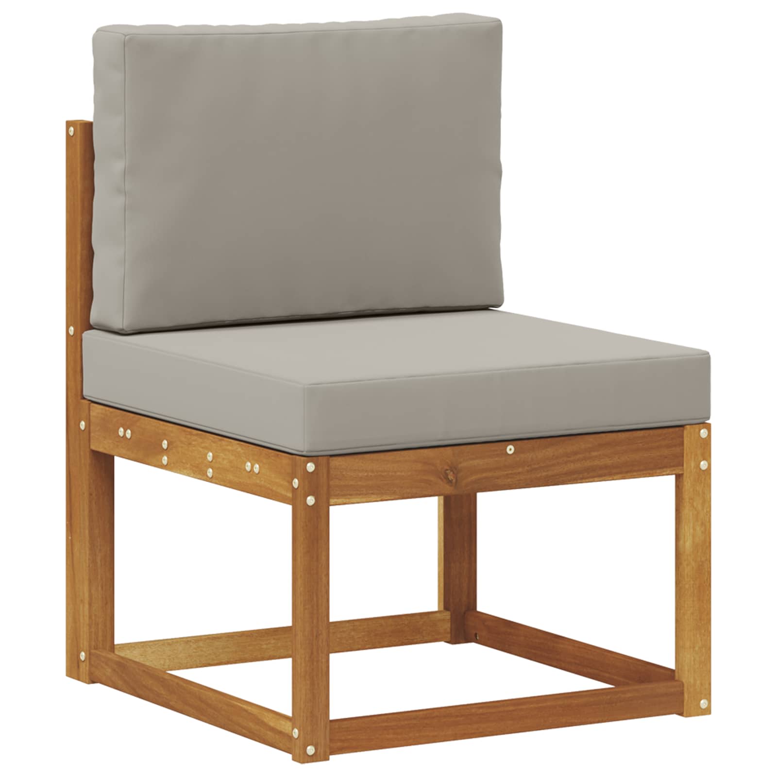 Set vanjskih sofa s jastukom 5 pcs Prirodna i svijetlo siva