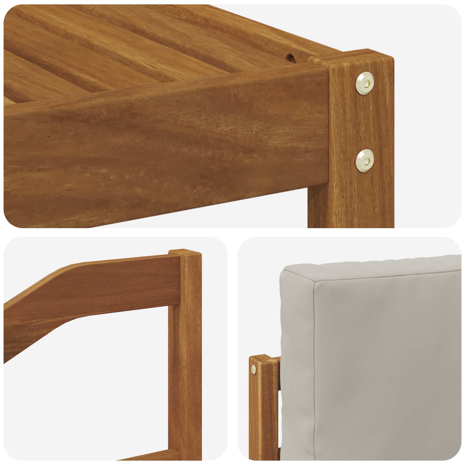 Set vanjskih sofa s jastukom 7 pcs Prirodna i svijetlo siva