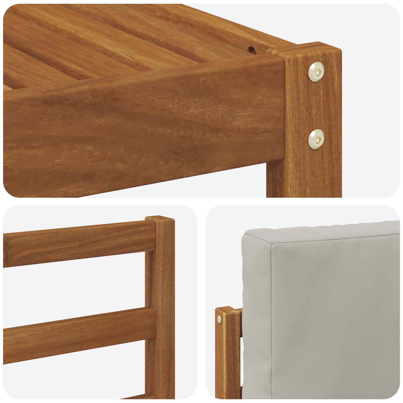 Set vanjskih sofa s jastukom 8 pcs Prirodna i svijetlo siva