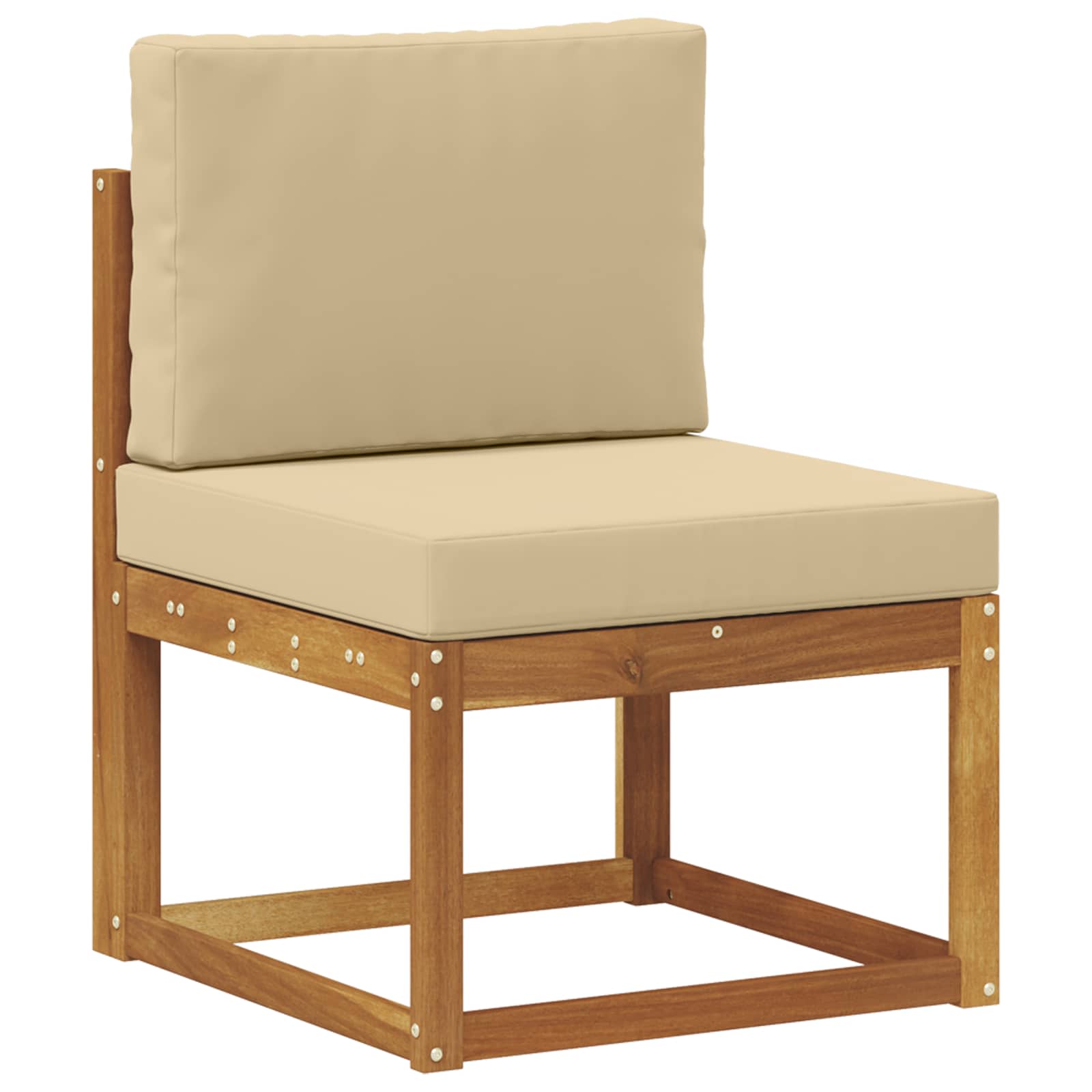 Set vanjskih sofa s jastukom 10 pcs Prirodna i bež