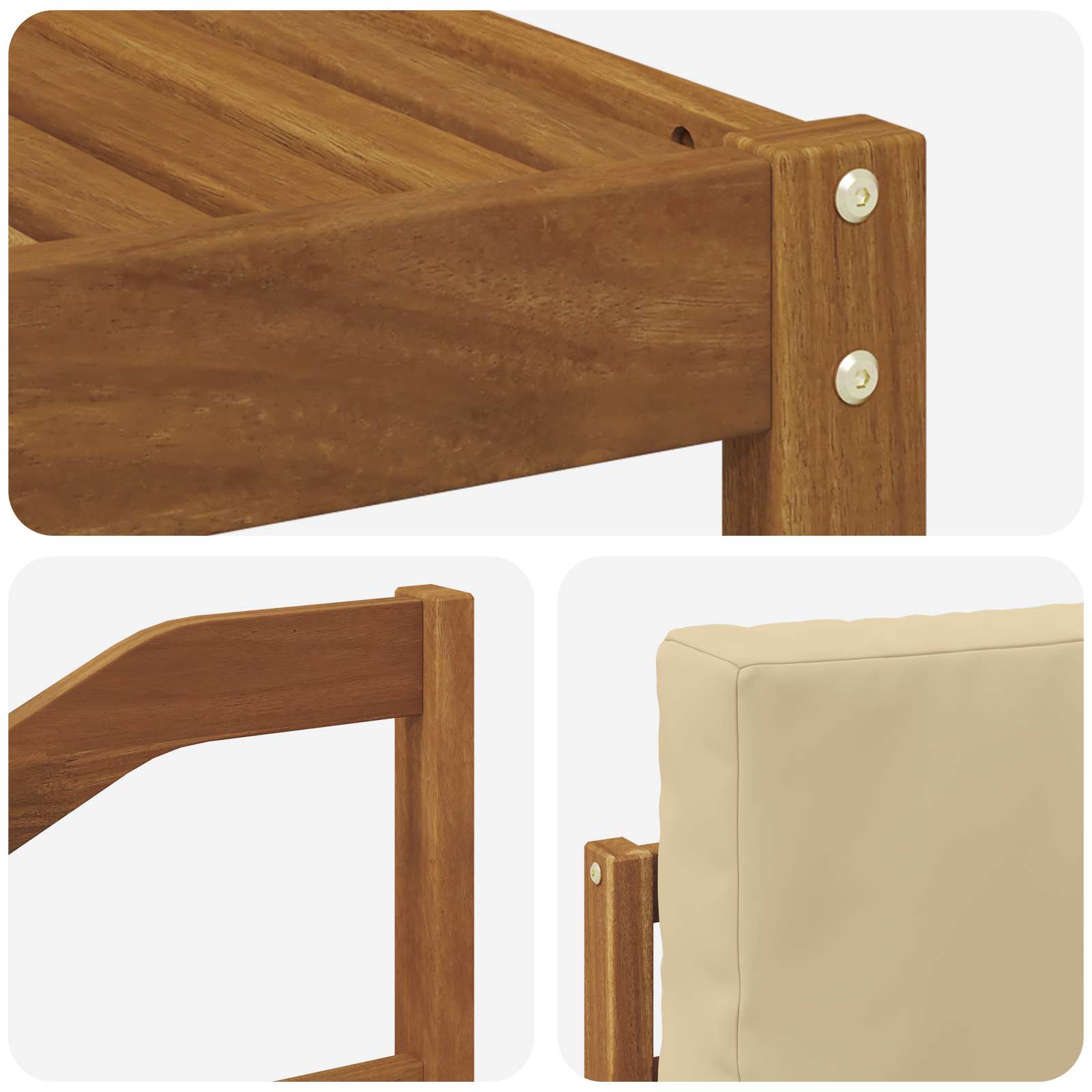 Set vanjskih sofa s jastukom 10 pcs Prirodna i bež