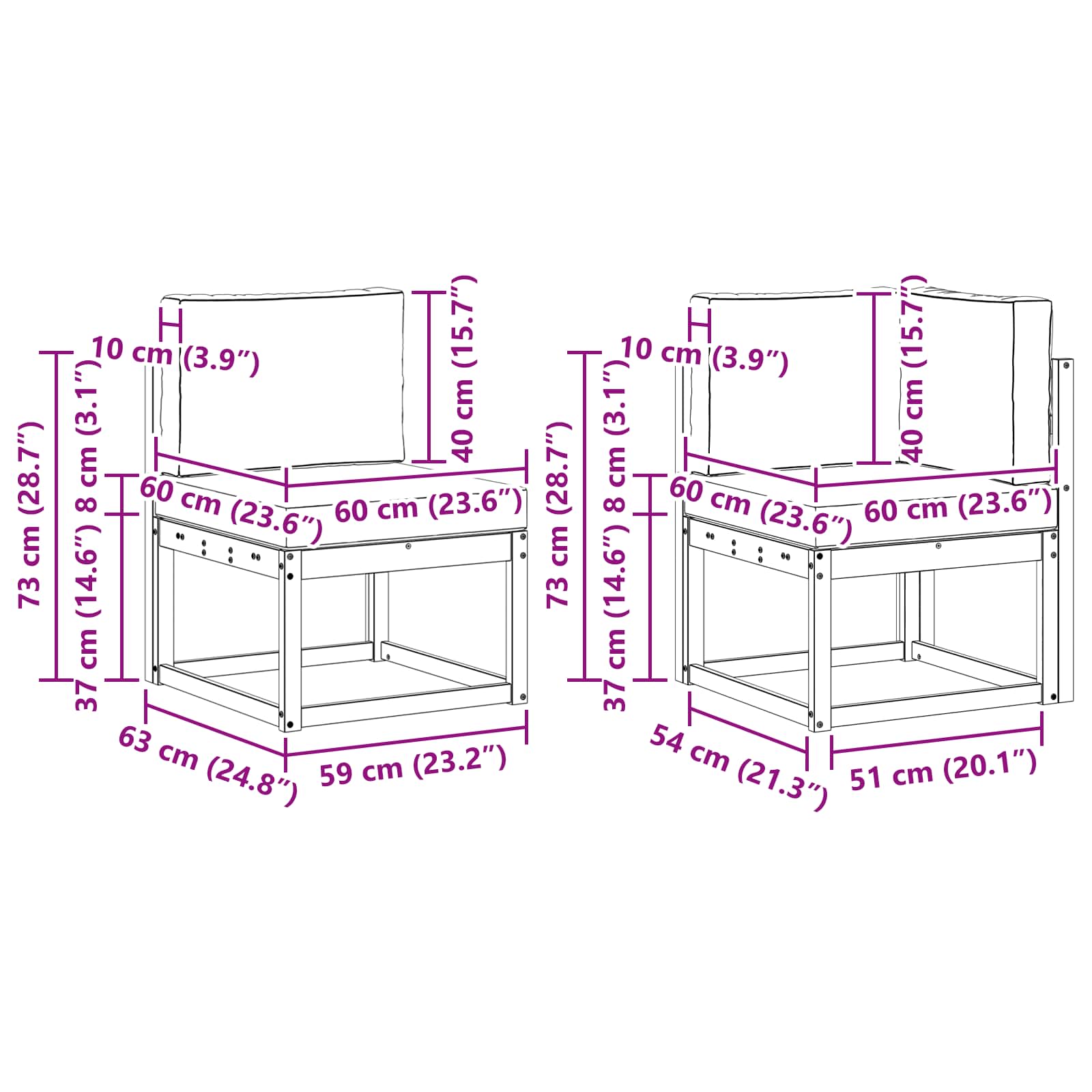 Set vanjskih sofa s jastukom 10 pcs Prirodna i bež