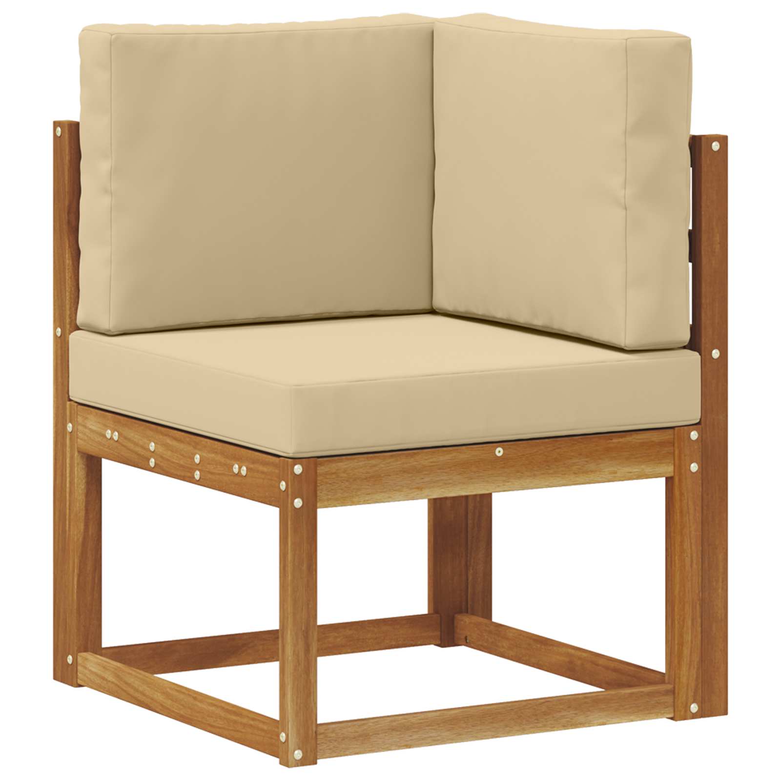 Set vanjskih sofa s jastukom 10 pcs Prirodna i bež
