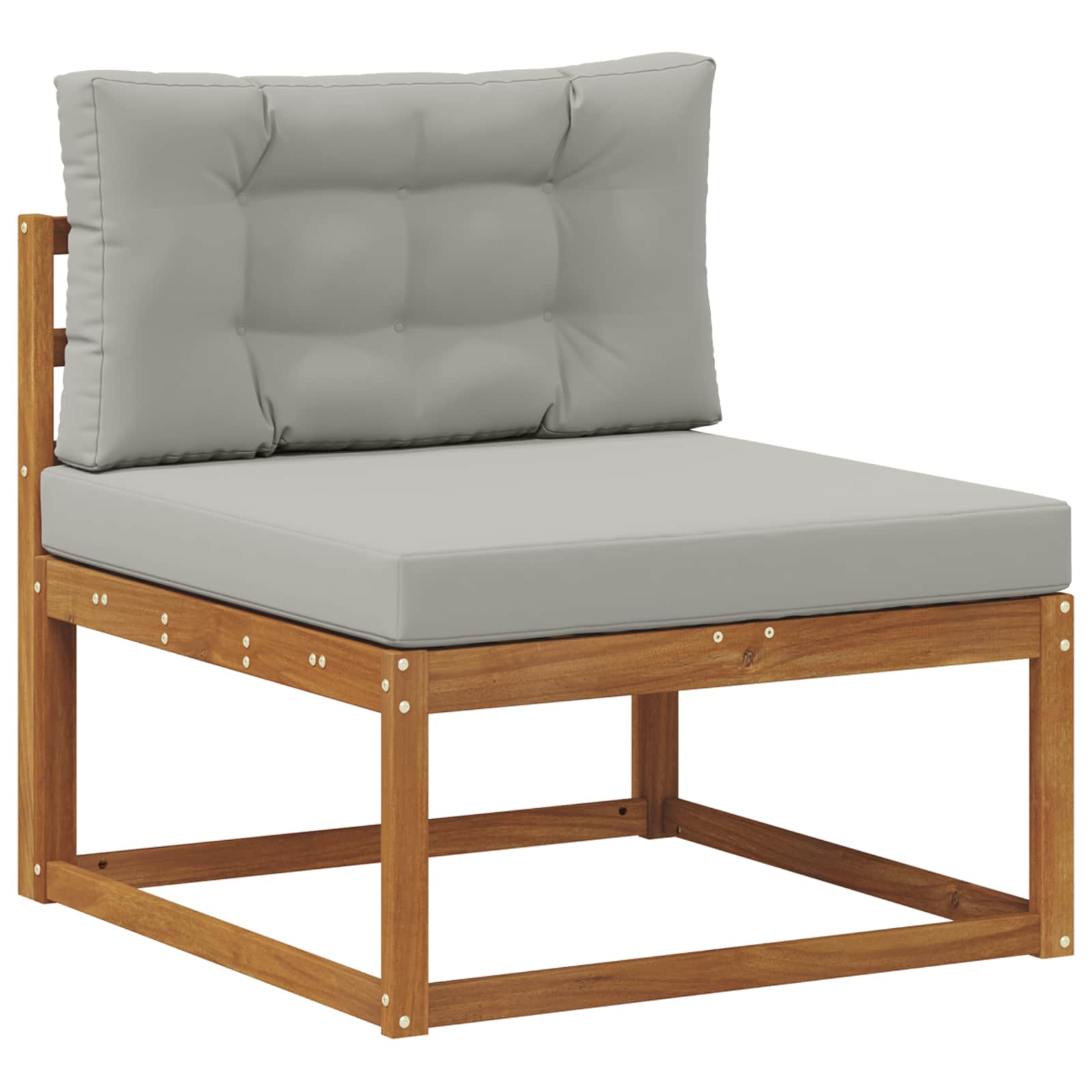 Set vanjskih sofa s jastukom 5 pcs Prirodna i svijetlo siva