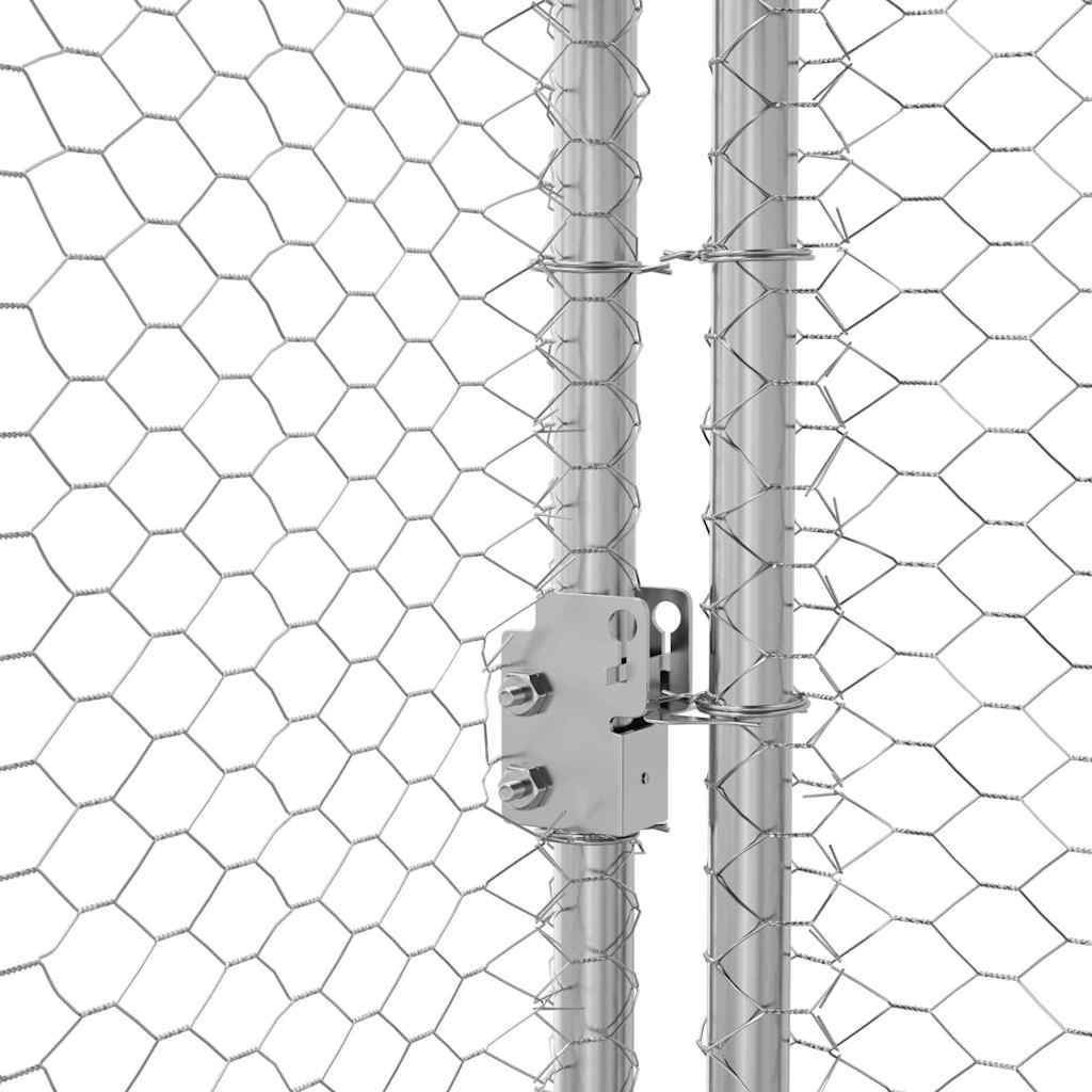 Kavez za piliće 4 pcs Srebrno 800 x 200 x 200 cm Cinkani čelik