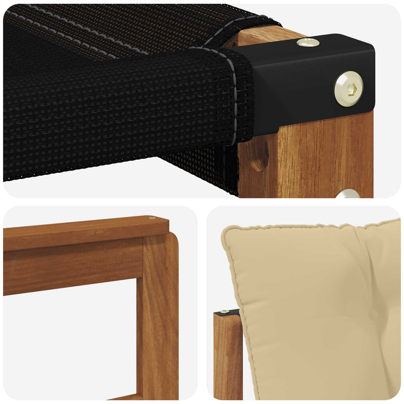 Set vanjskih sofa s jastukom 10 pcs Prirodna i bež