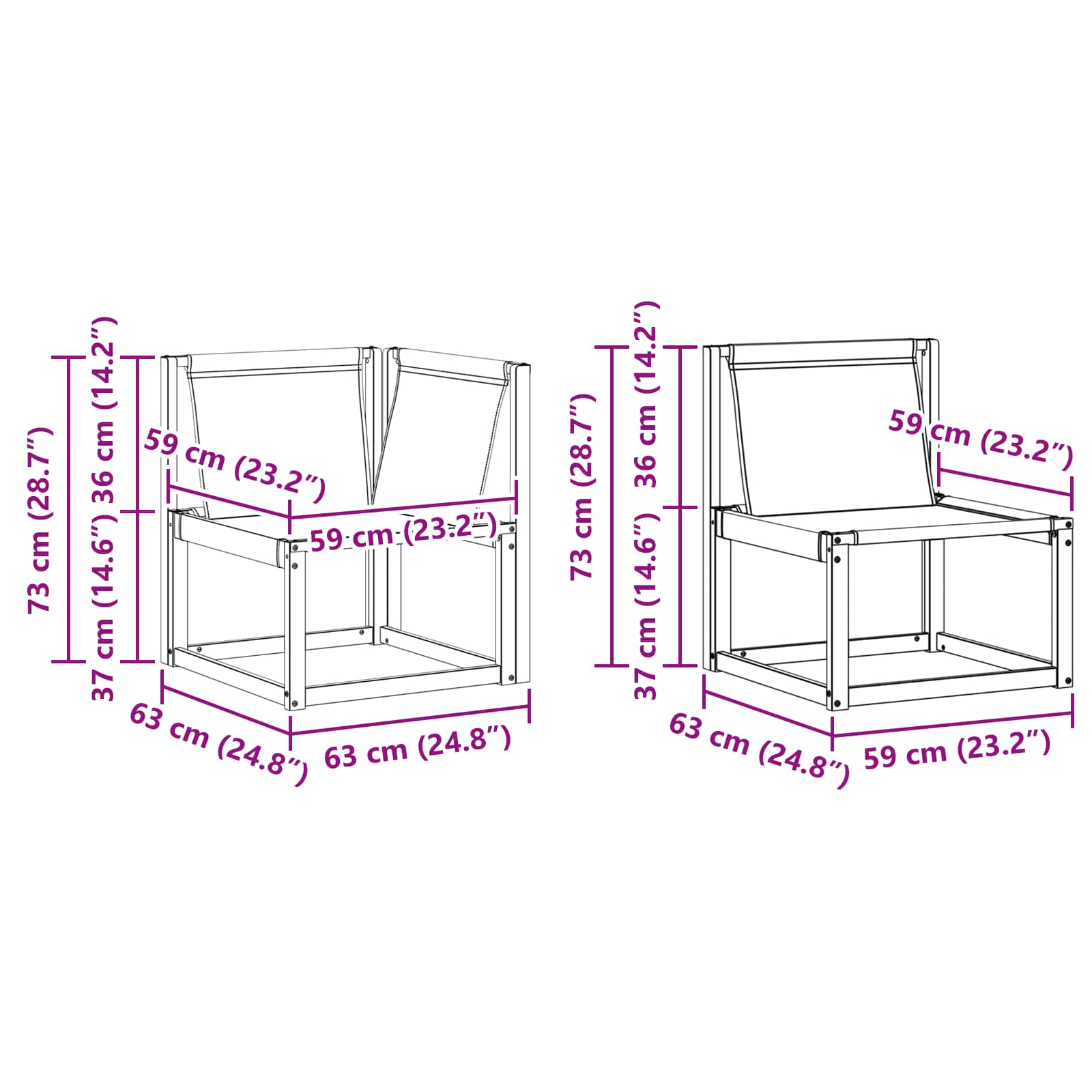 Set vanjskih sofa s jastukom 10 pcs Prirodna i bež