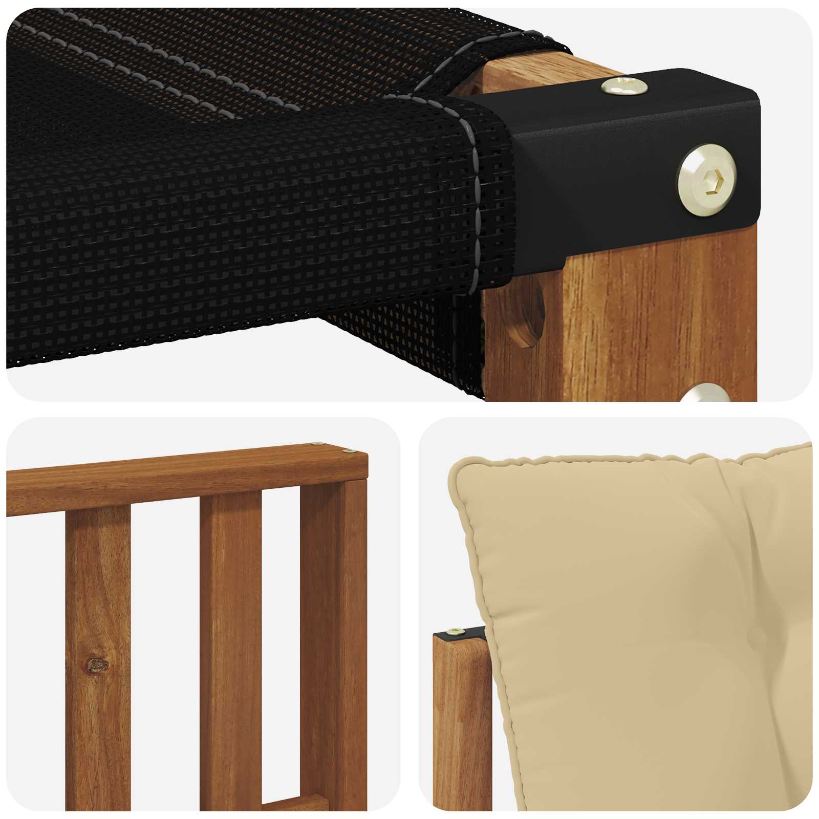 Set vanjskih sofa s jastukom 10 pcs Prirodna i bež