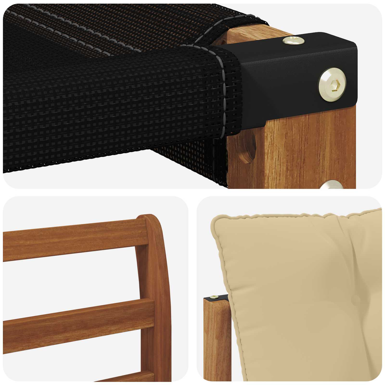Set vanjskih sofa s jastukom 10 pcs Prirodna i bež