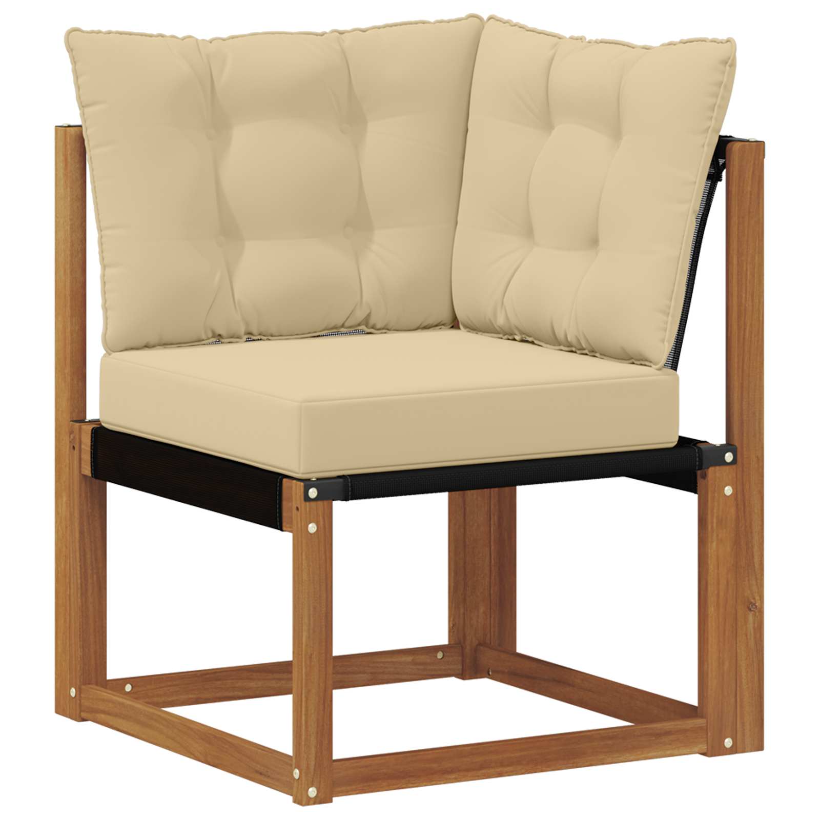 Set vanjskih sofa s jastukom 10 pcs Prirodna i bež