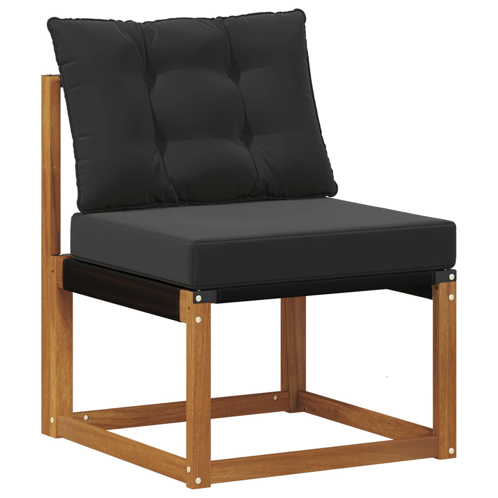 Set vanjskih sofa s jastukom 11 pcs Prirodna i crna