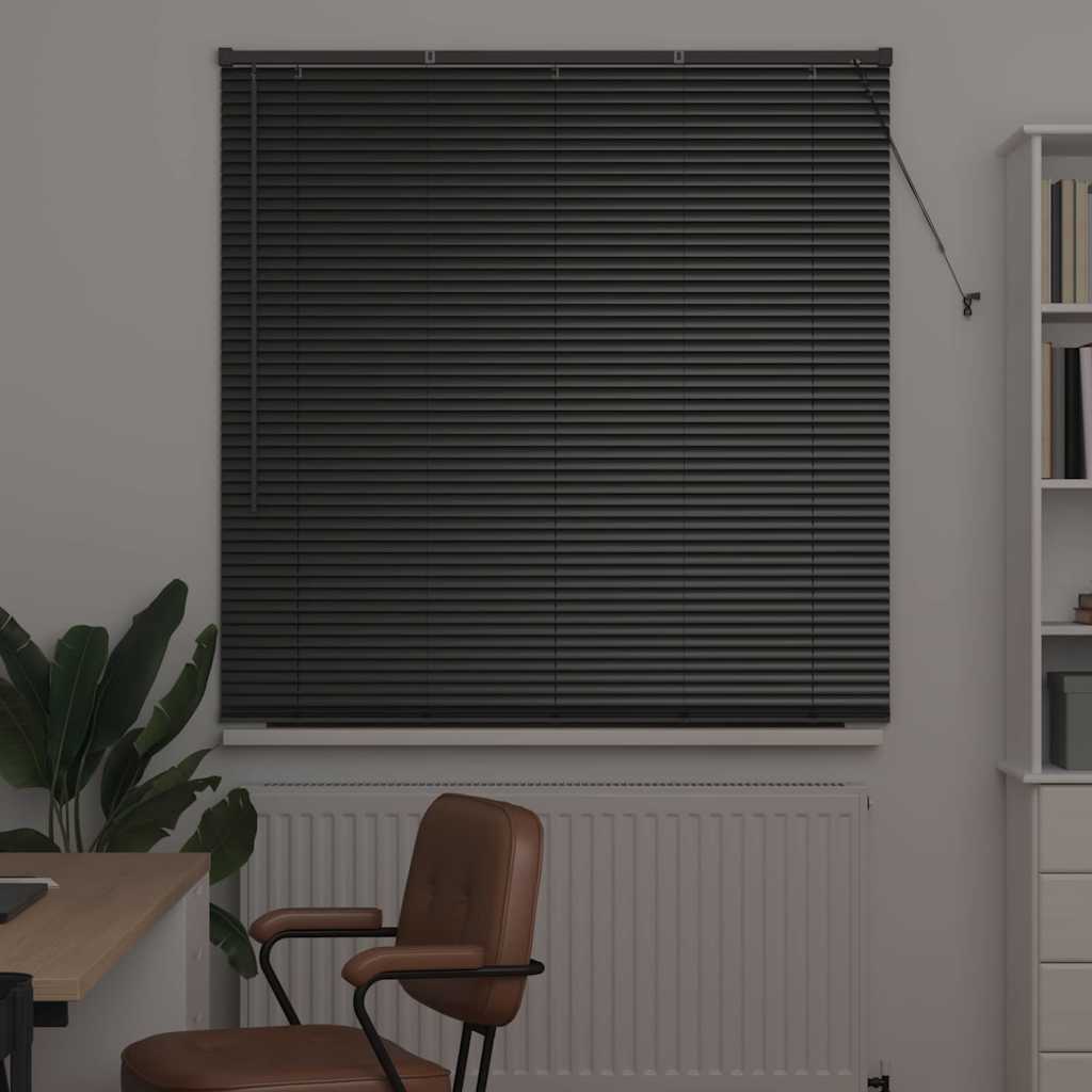 Venecijanski zastore Crna 175 x 130 cm Aluminij