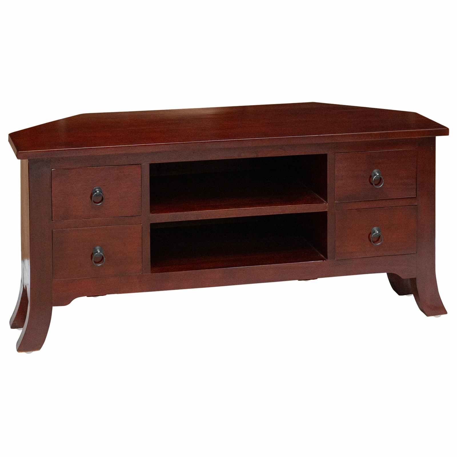 TV ormar Smeđa 100 x 40,5 x 46 cm Čvrsto mahagonijsko drvo