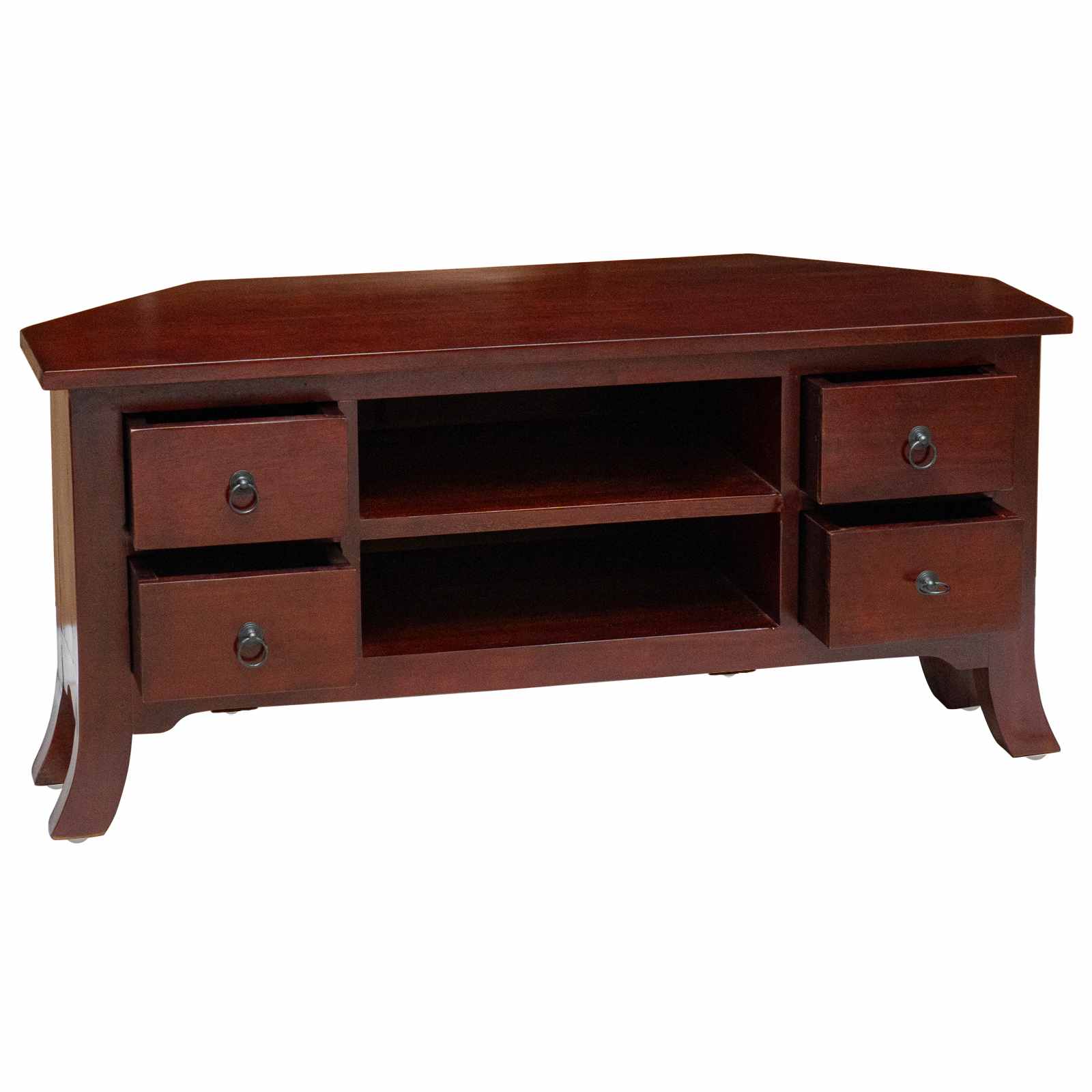 TV ormar Smeđa 100 x 40,5 x 46 cm Čvrsto mahagonijsko drvo