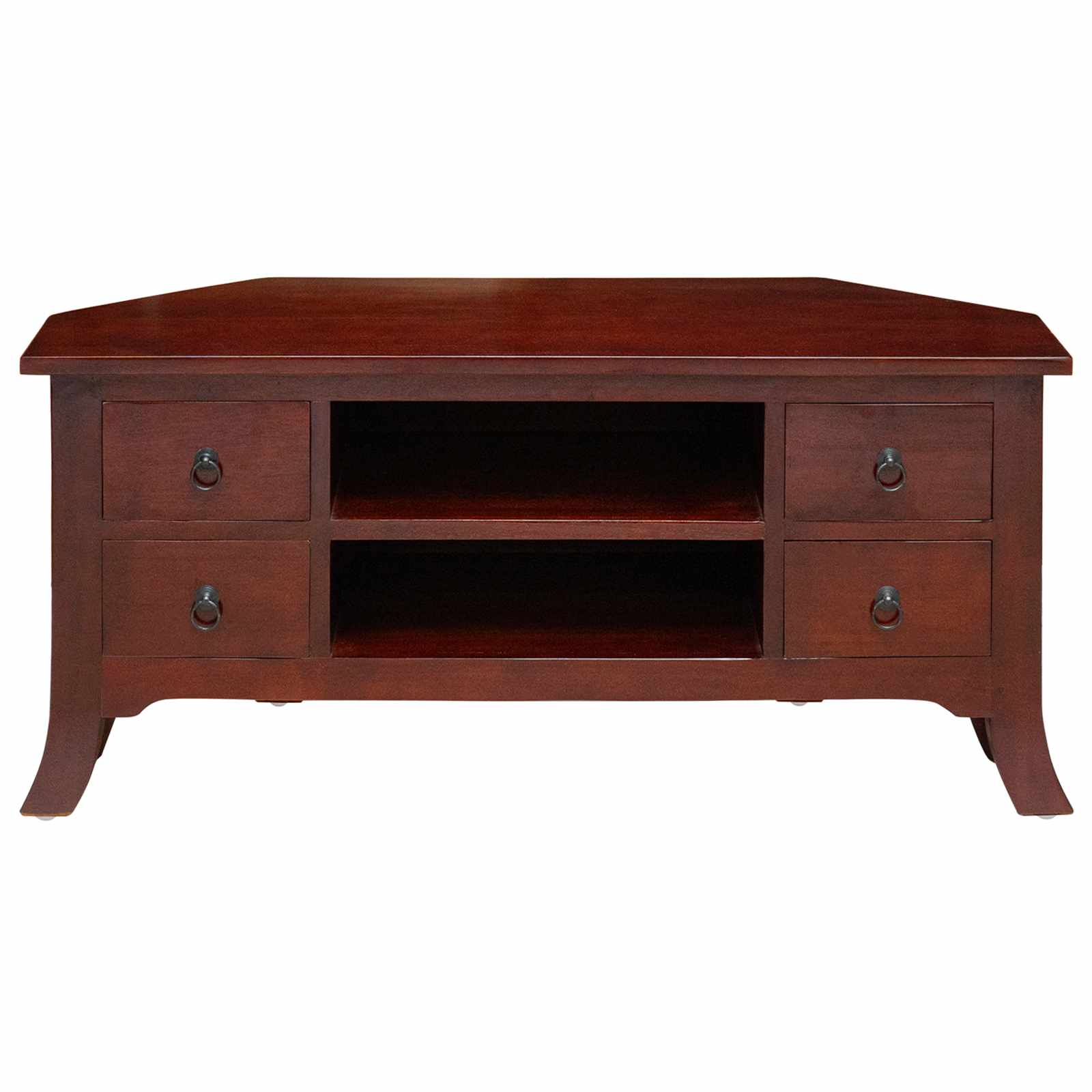 TV ormar Smeđa 100 x 40,5 x 46 cm Čvrsto mahagonijsko drvo
