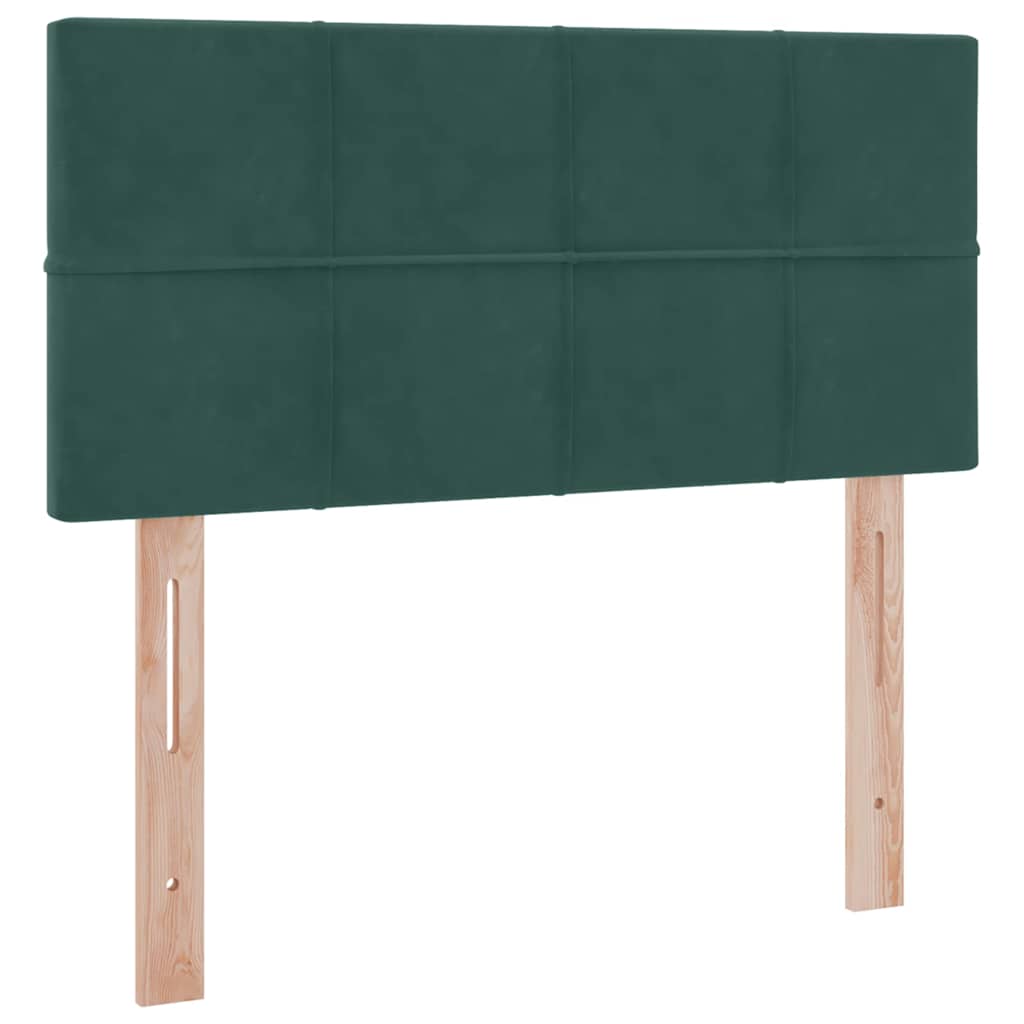 Krevet s od storage s madracem Tamnozelena 90 x 190 cm Baršun