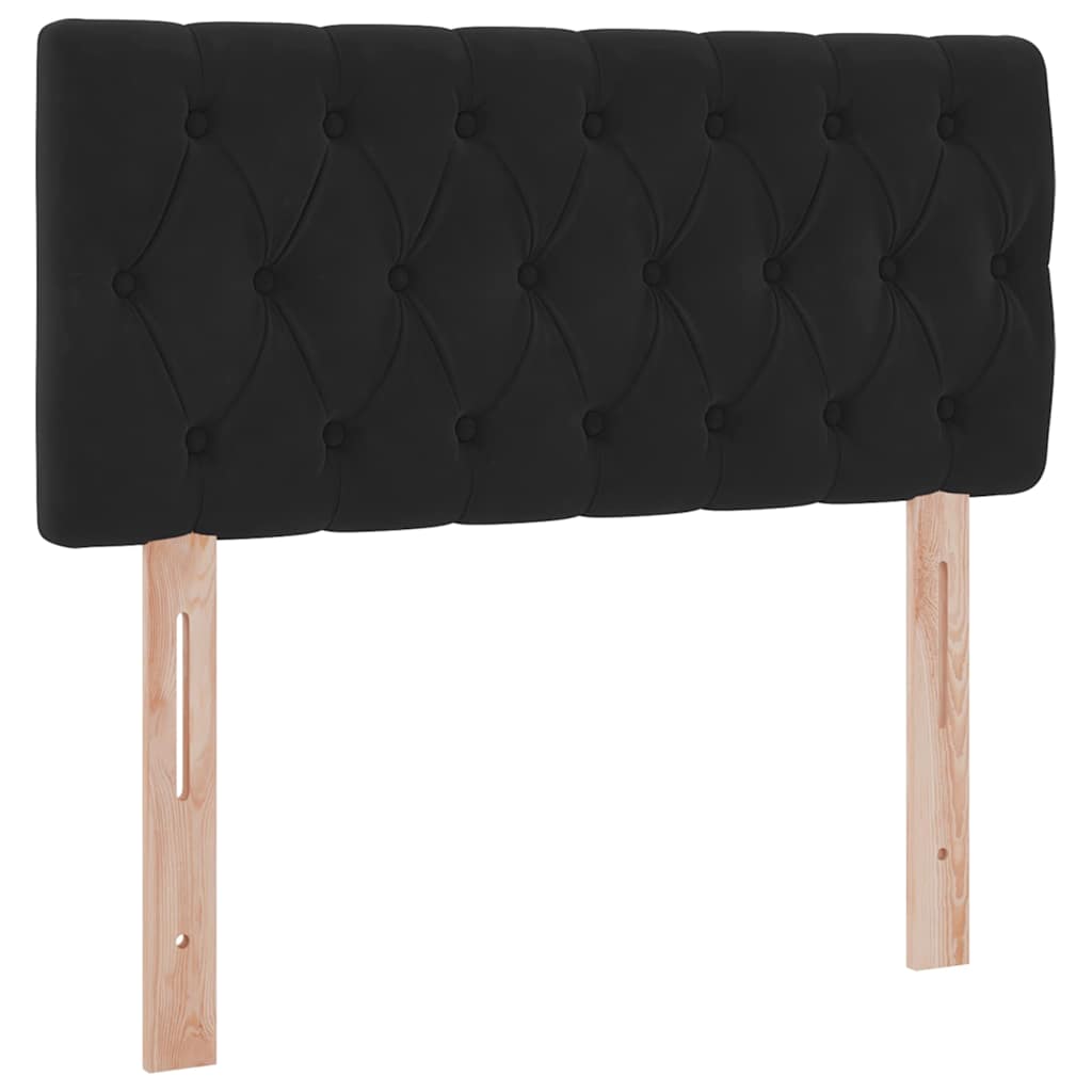 Krevet s od storage s madracem Crna 90 x 200 cm Baršun