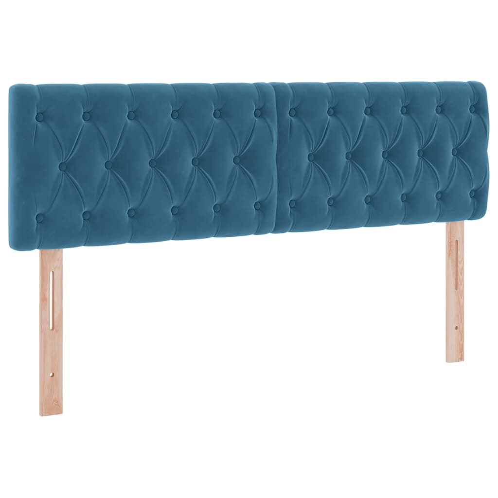 Krevet s od storage s madracem Tamno plava 140 x 200 cm Baršun