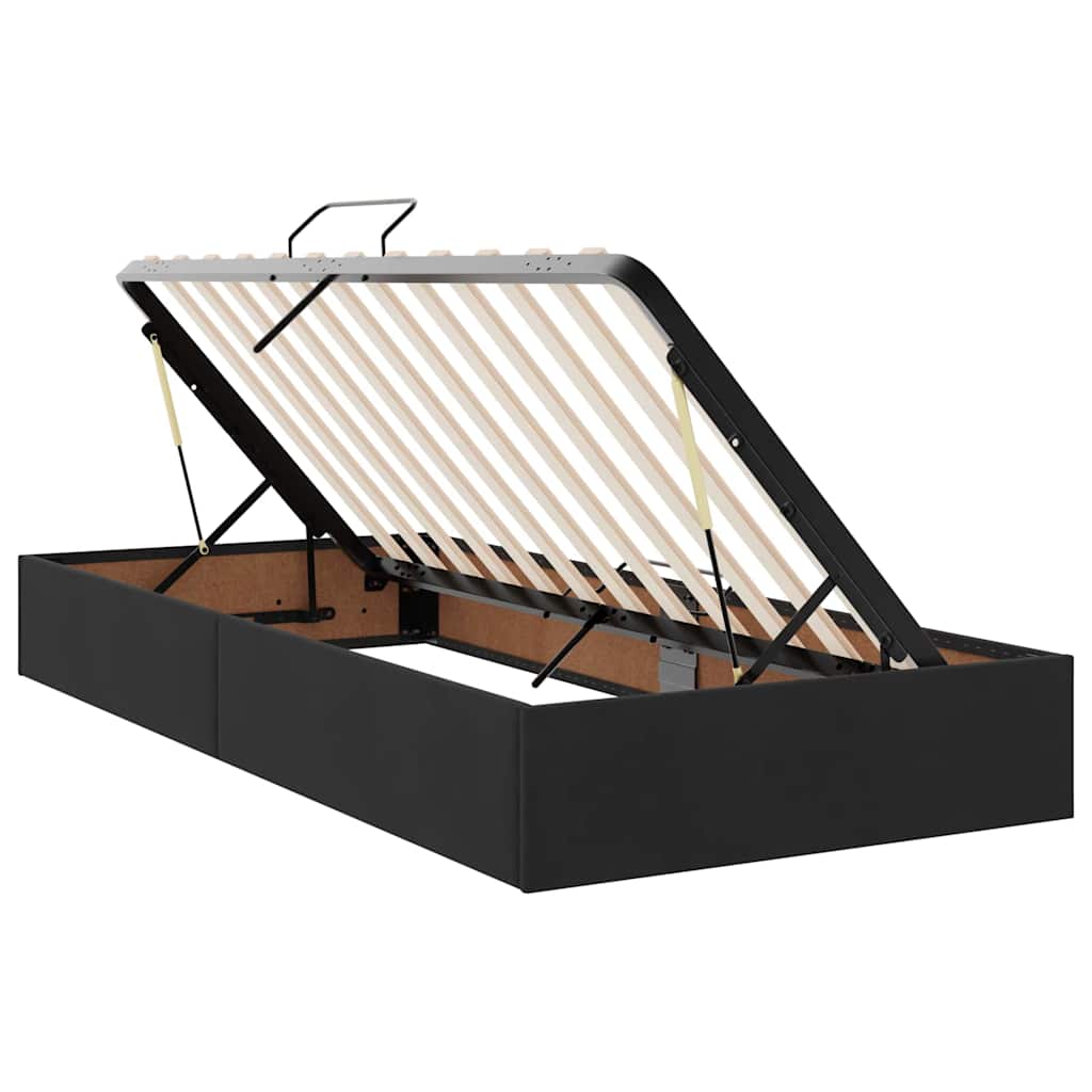 Krevet s od storage s madracem Crna 90 x 200 cm Baršun