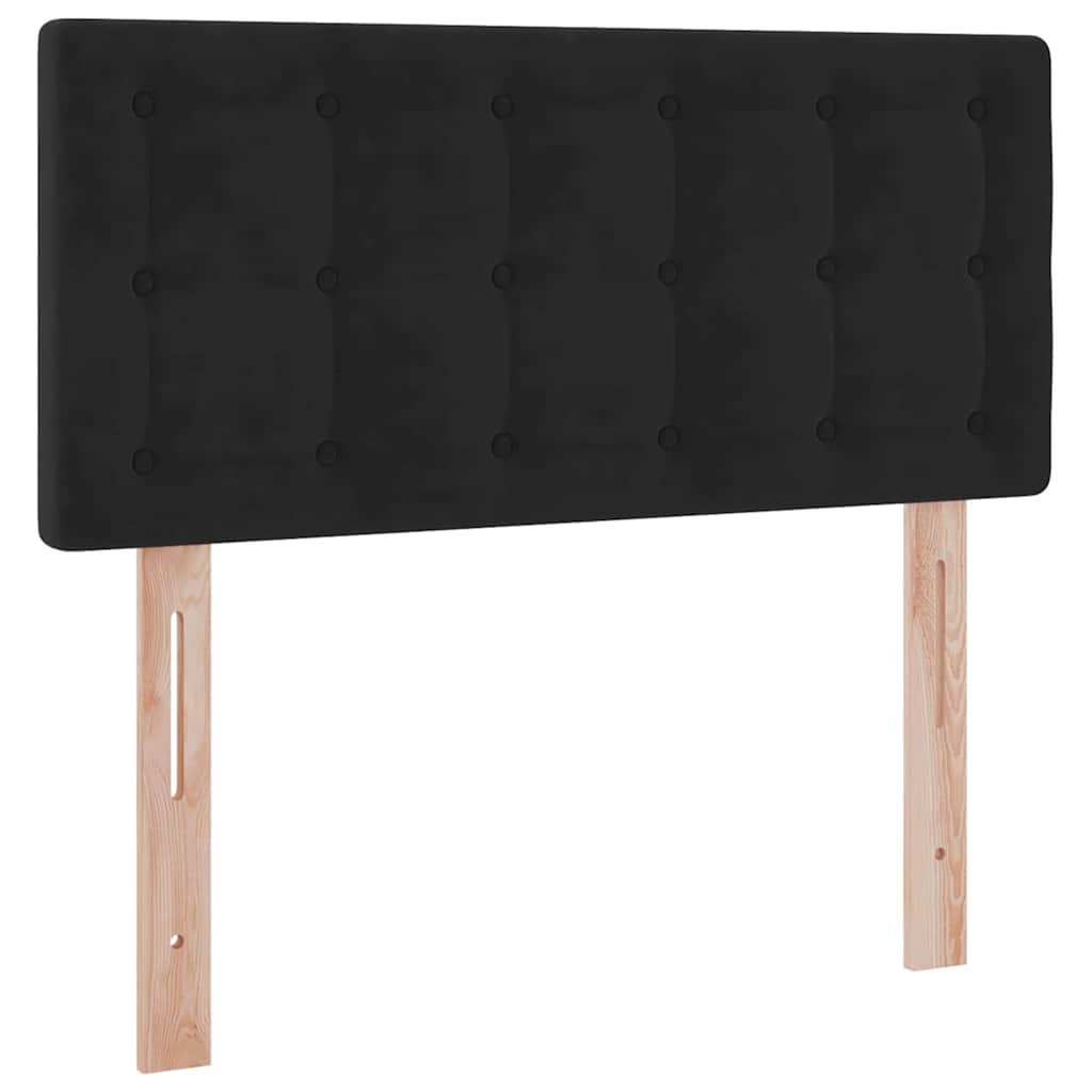 Krevet s od storage s madracem Crna 90 x 200 cm Baršun