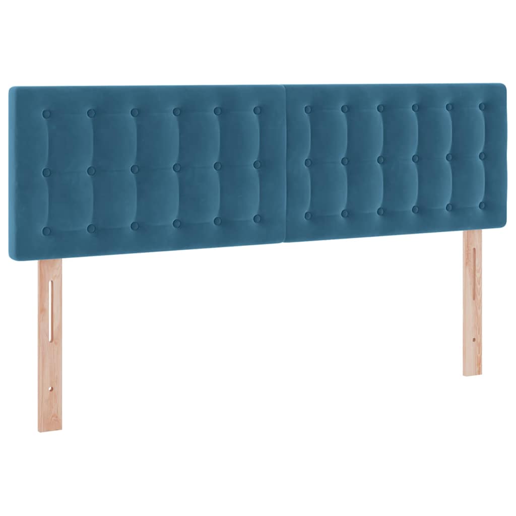 Krevet s od storage s madracem Tamno plava 140 x 200 cm Baršun
