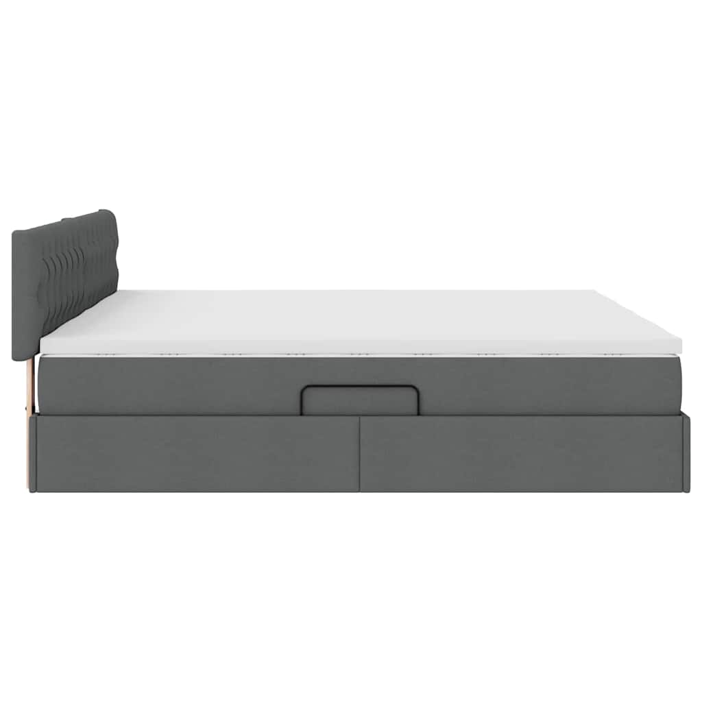 Krevet s od storage Tamno siva 180 x 200 cm Lažna koža