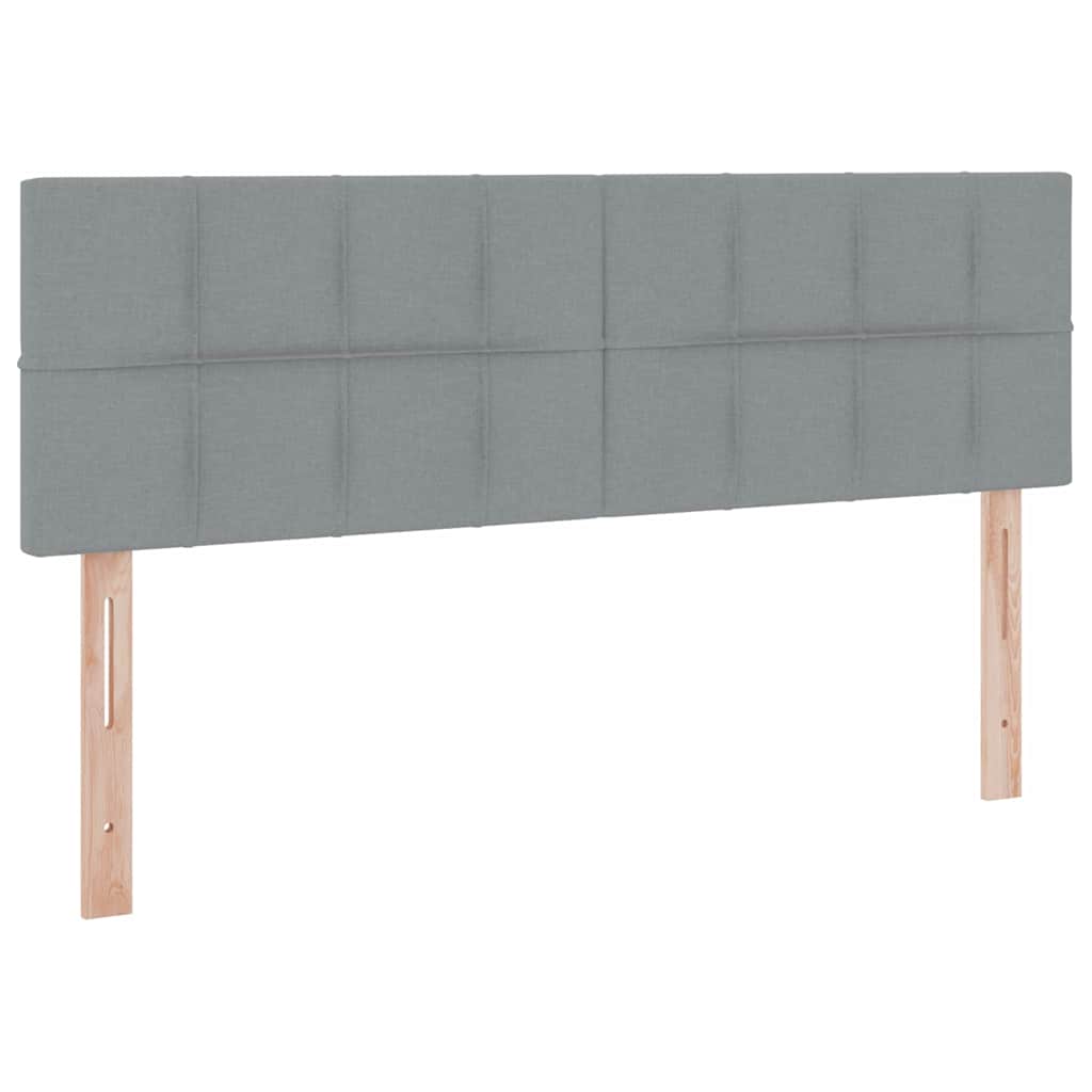 LED krevet za pohranu s madracem Svjetlosiva 140 x 190 cm