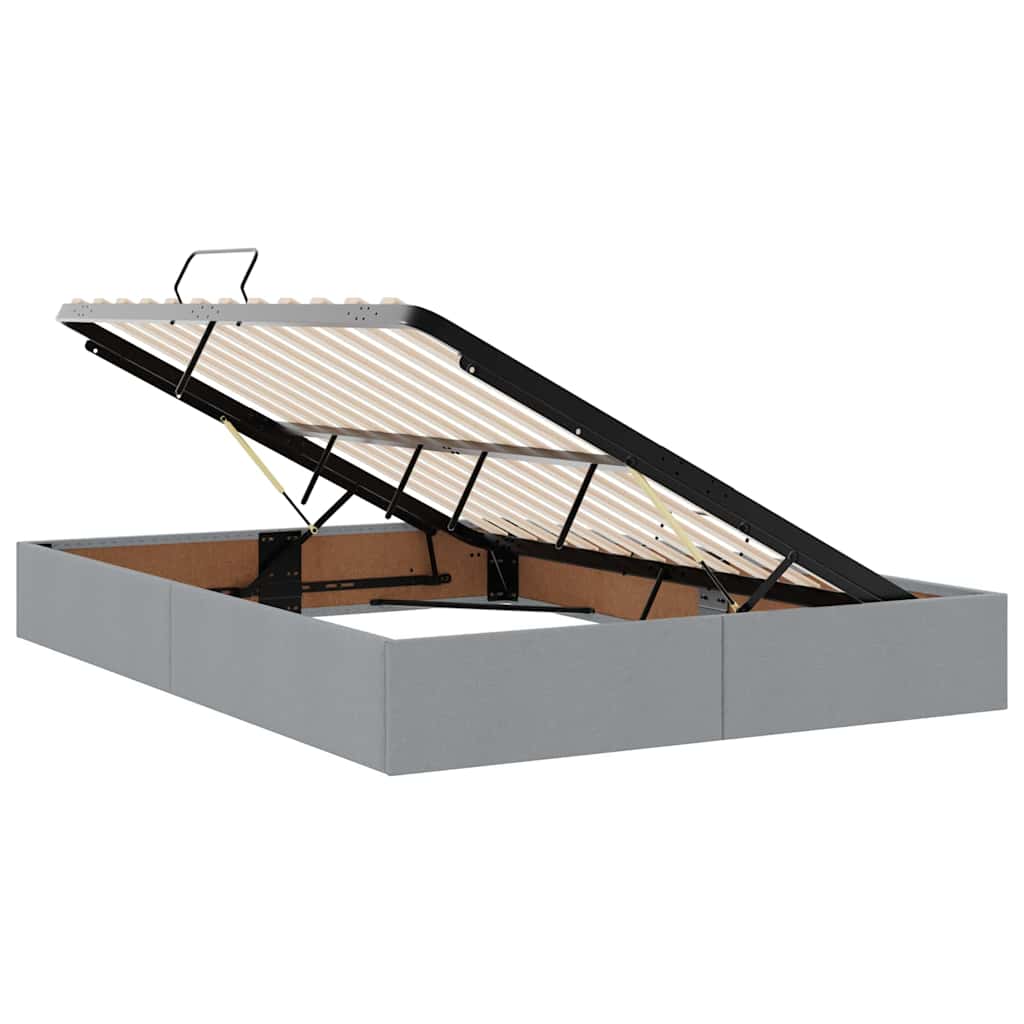 LED krevet za pohranu s madracem Svjetlosiva 140 x 190 cm