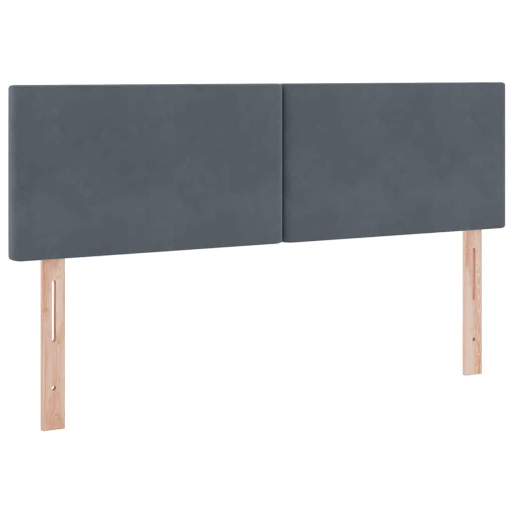LED krevet za pohranu s madracem Tamnosiva 140 x 200 cm Baršun