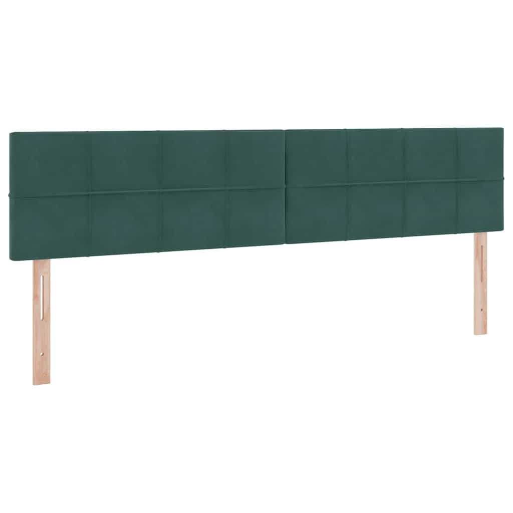 LED krevet za pohranu s madracem Tamnozelena 200 x 200 cm