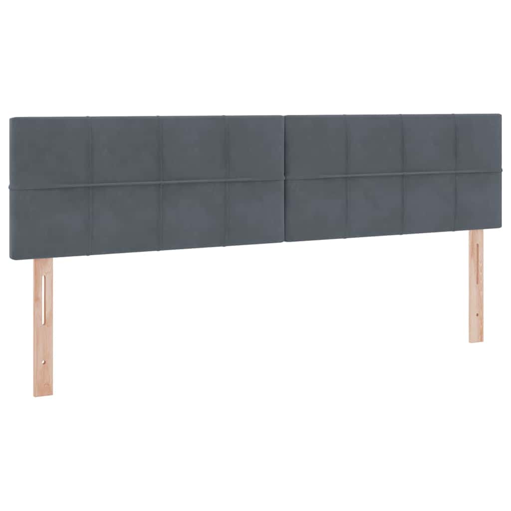 LED krevet za pohranu s madracem Tamnosiva 180 x 200 cm Baršun
