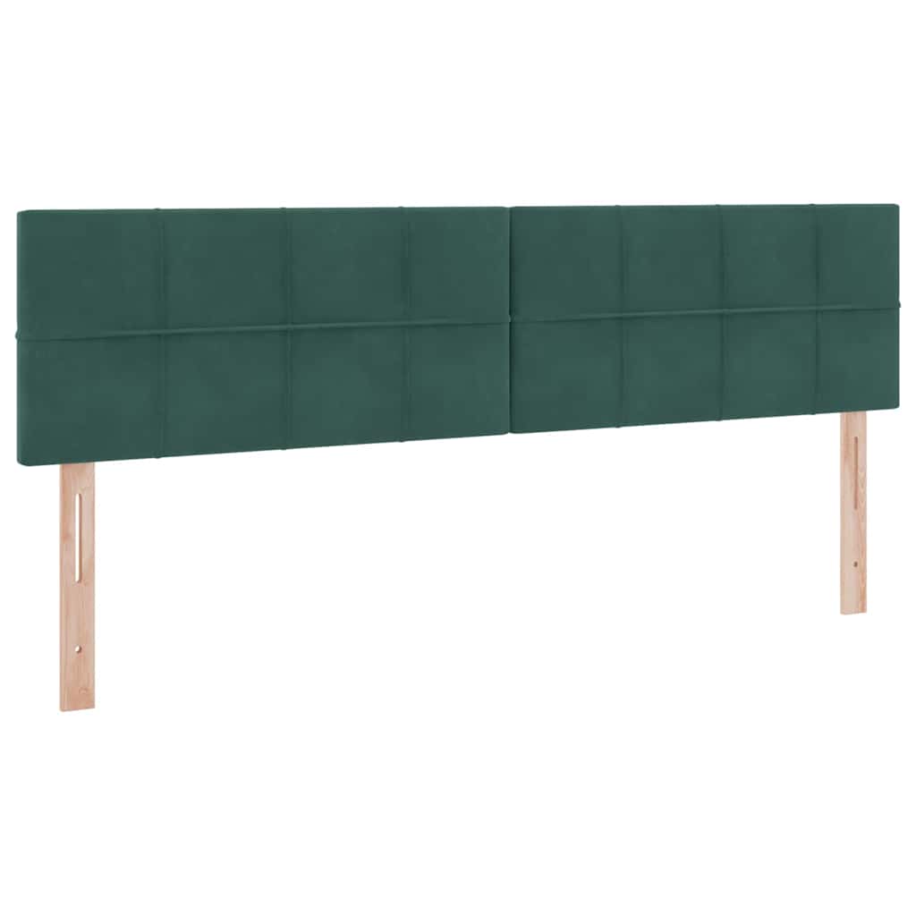 LED krevet za pohranu s madracem Tamnozelena 200 x 200 cm