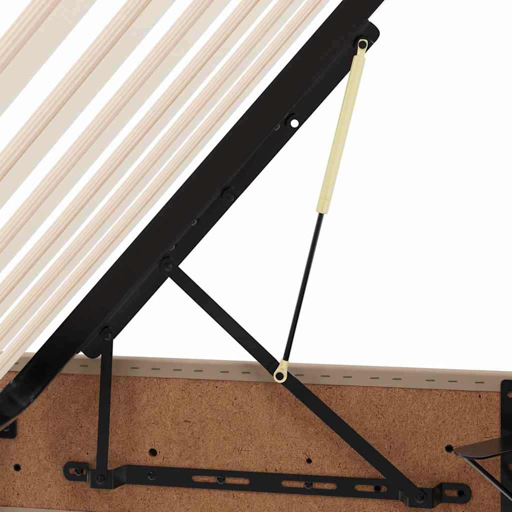 Krevet s od storage s madracem Kapućino 200 x 200 cm Lažna koža