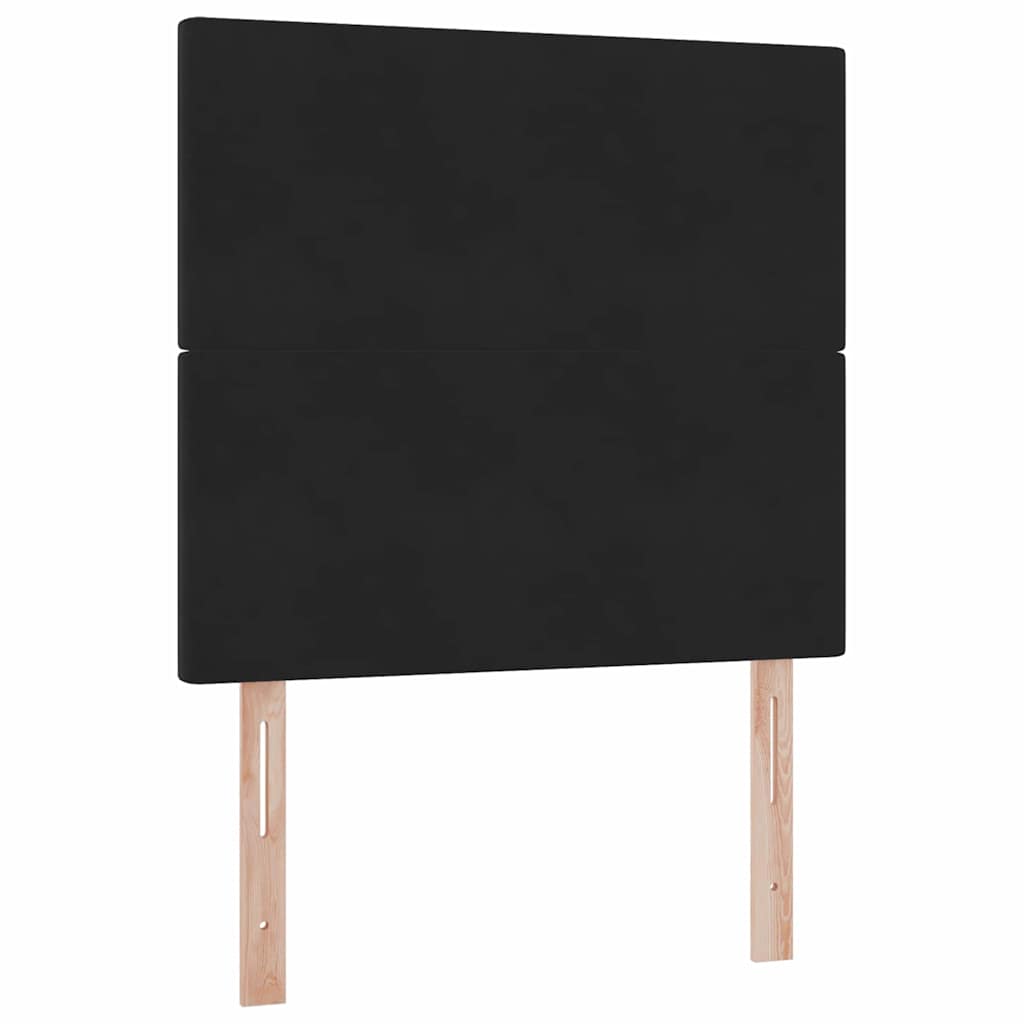 Krevet s madracem i skladištem Crna 100 x 200 cm Baršun