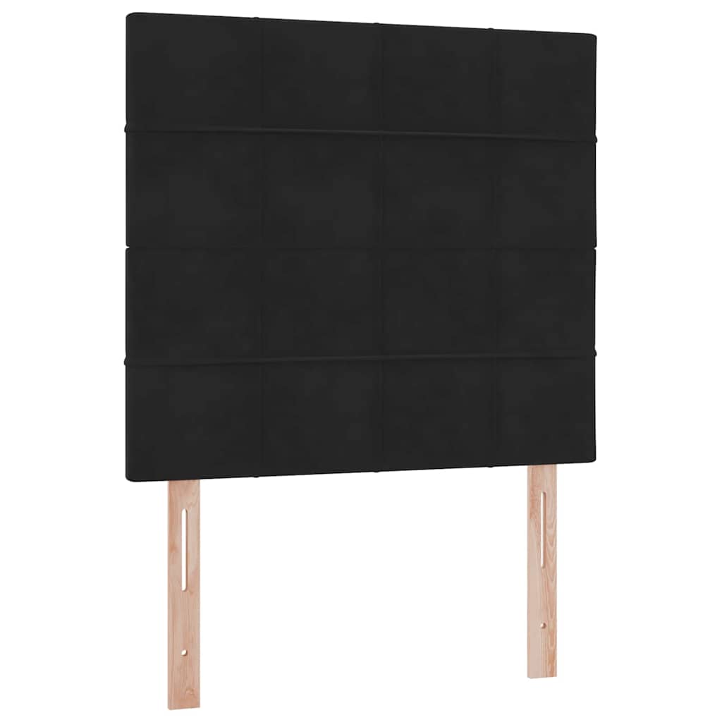 Krevet s madracem i skladištem Crna 100 x 200 cm Baršun
