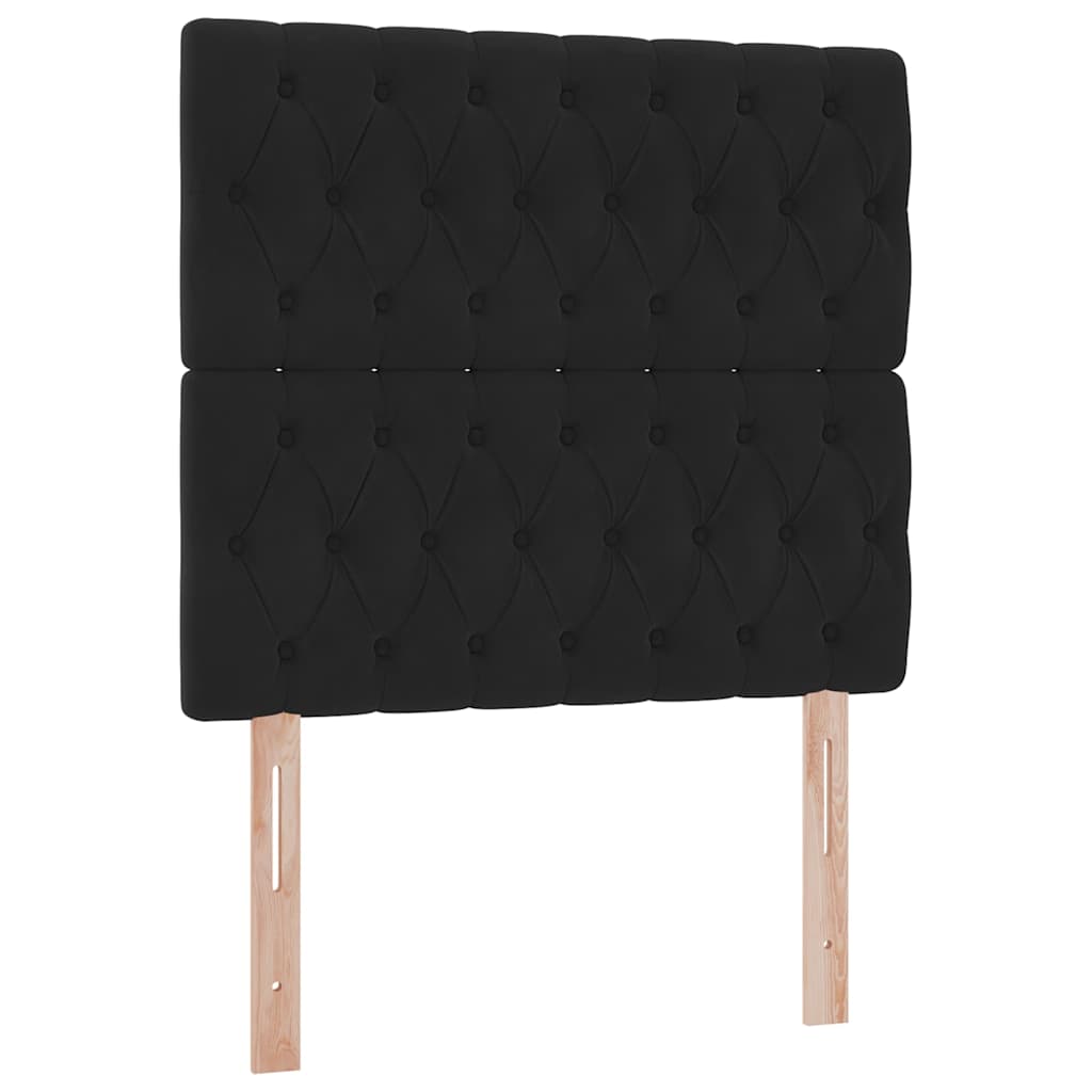 Krevet s madracem i skladištem Crna 100 x 200 cm Baršun