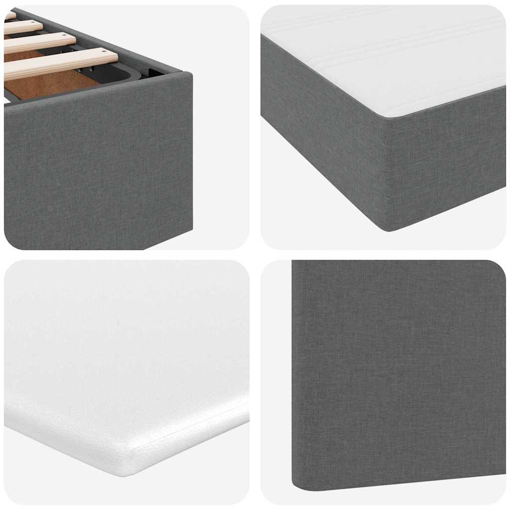 Krevet s od storage Tamno siva 180 x 200 cm Lažna koža