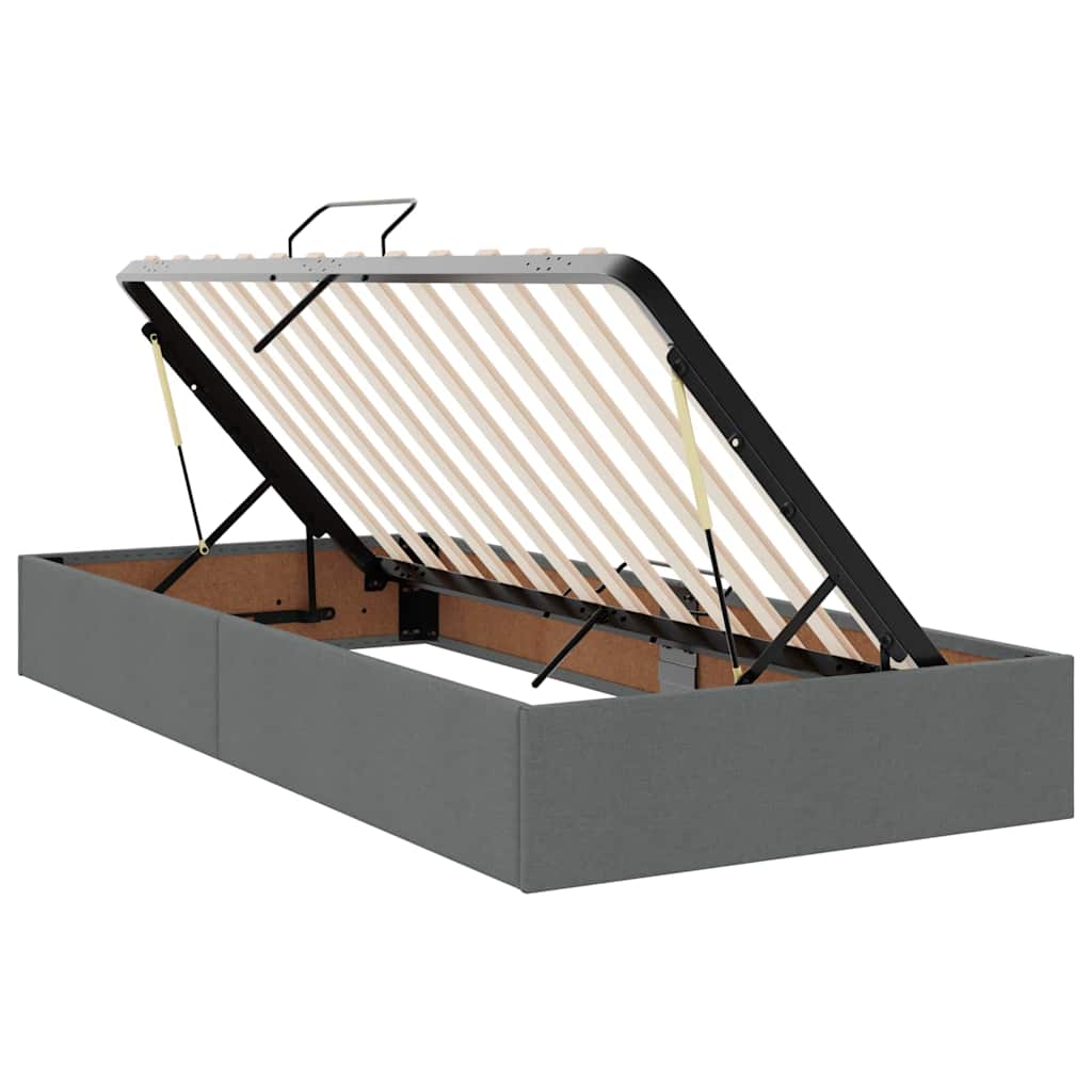 Krevet s od storage Tamno siva 180 x 200 cm Lažna koža