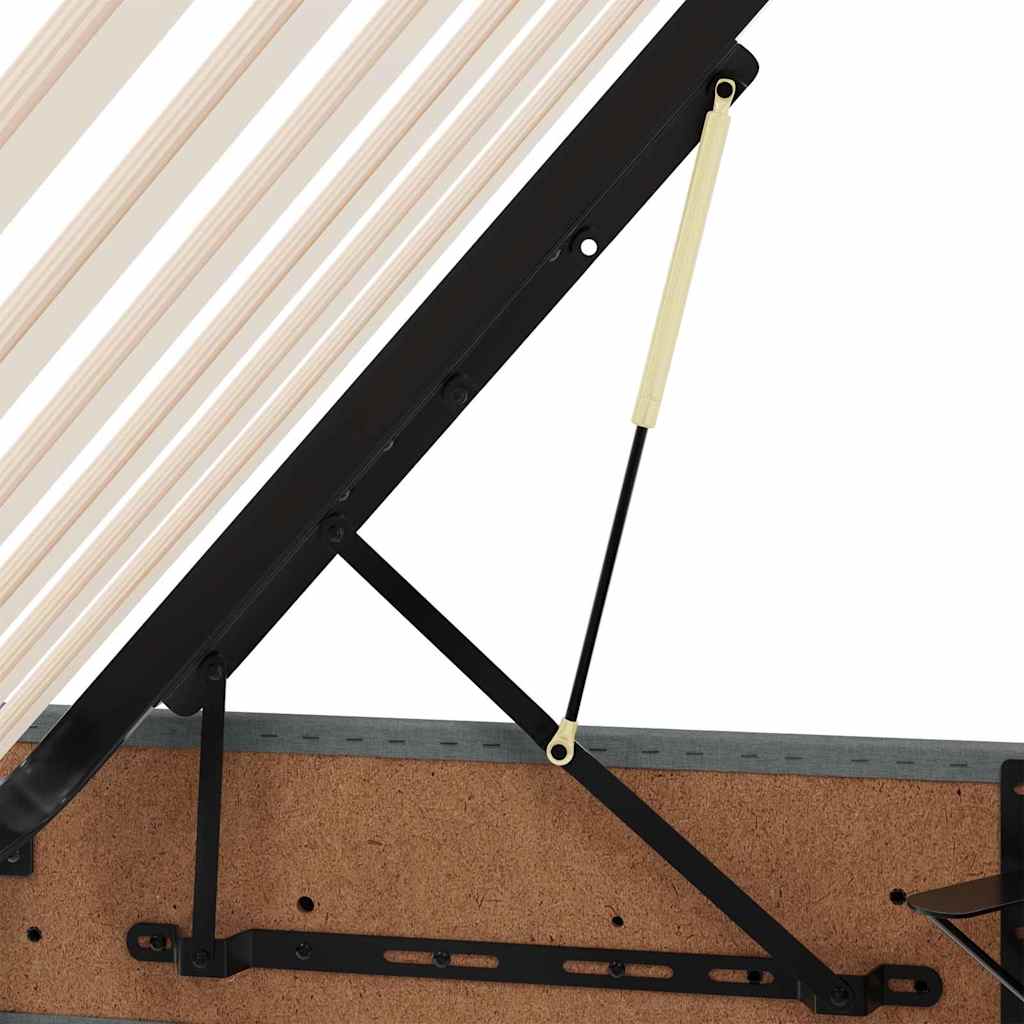 Krevet s od storage Tamno siva 180 x 200 cm Lažna koža