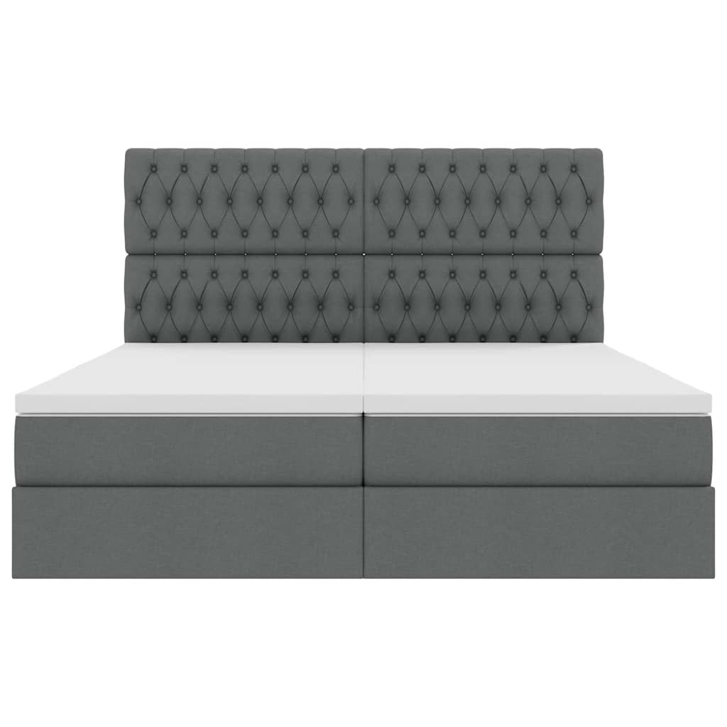 Krevet s od storage Tamno siva 180 x 200 cm Lažna koža