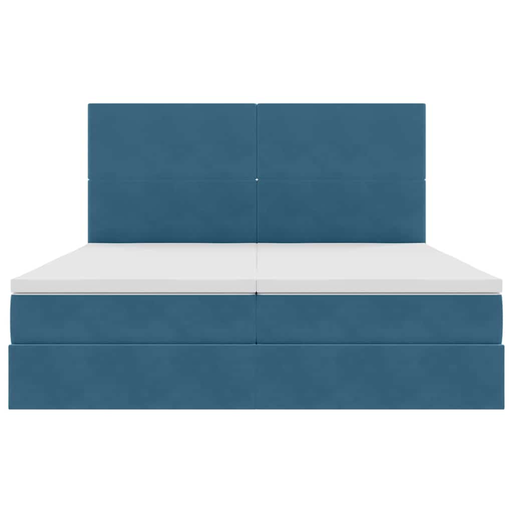 Krevet s od storage s madracem Tamno plava 180 x 200 cm Baršun