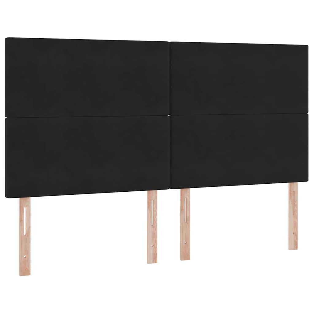 Krevet s od storage s madracem Crna 200 x 200 cm Baršun