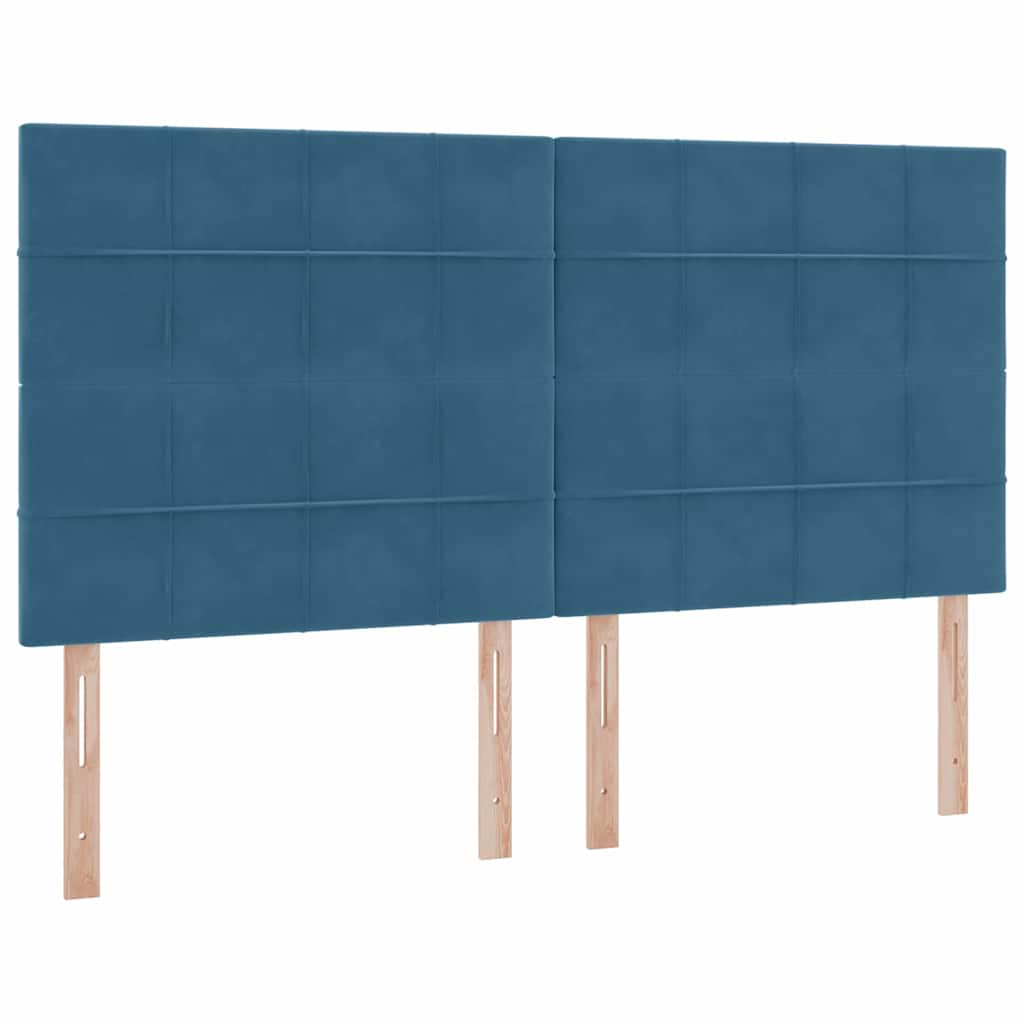 Krevet s od storage s madracem Tamno plava 180 x 200 cm Baršun