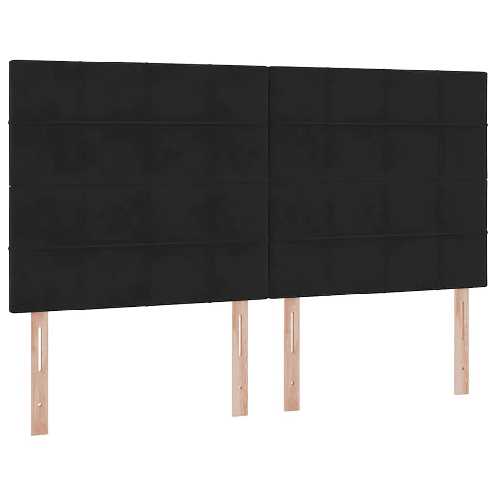 Krevet s od storage s madracem Crna 200 x 200 cm Baršun