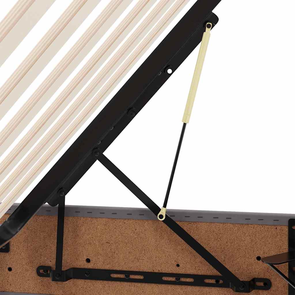 Krevet s prostorom za pohranu s LED-om Siva 180 x 200 cm