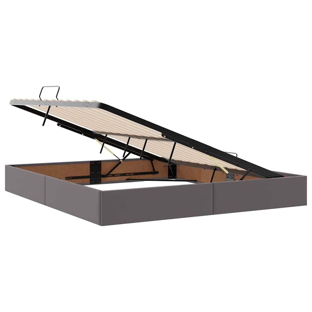 Krevet s prostorom za pohranu s LED-om Siva 180 x 200 cm