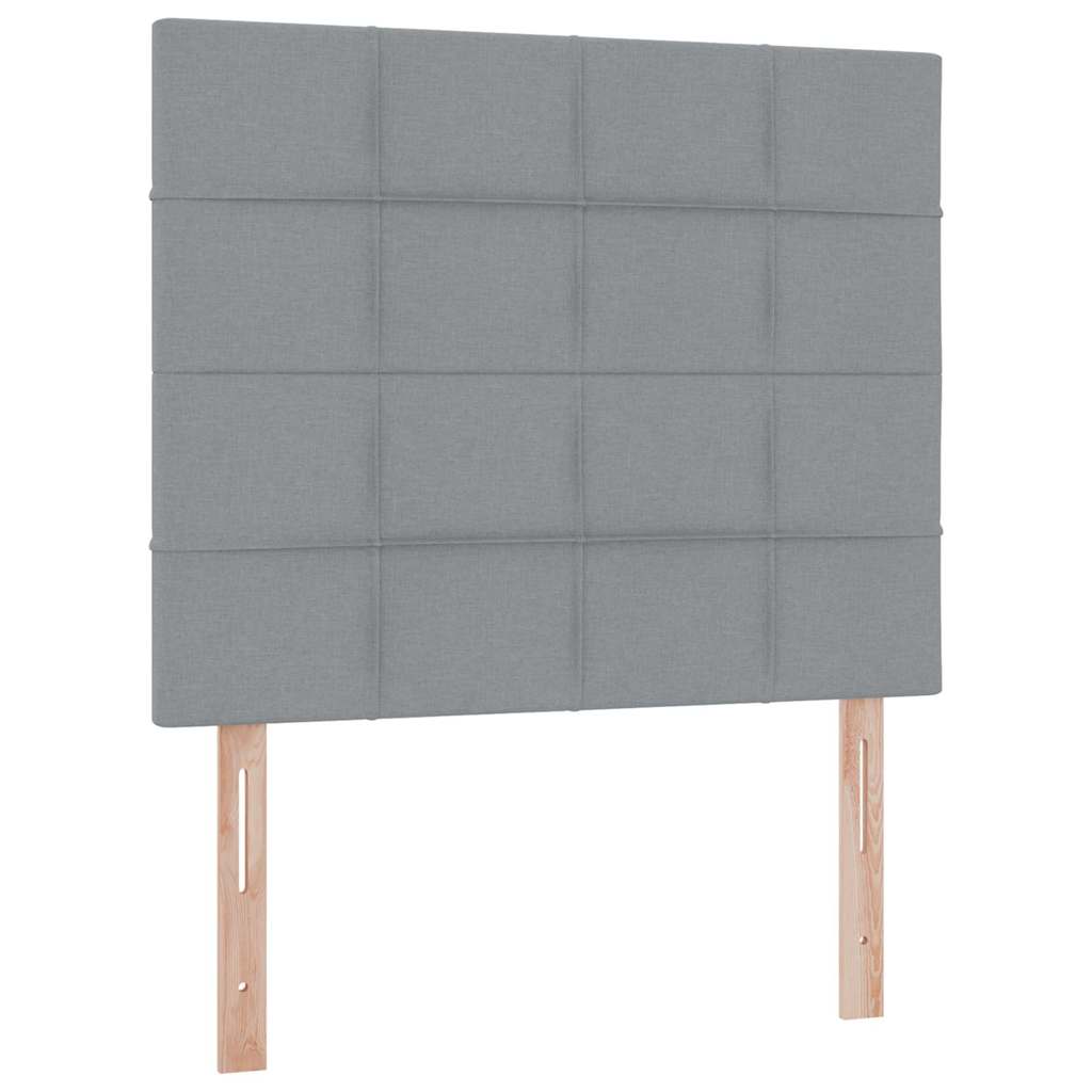 LED krevet za pohranu s madracem Svjetlosiva 120 x 190 cm