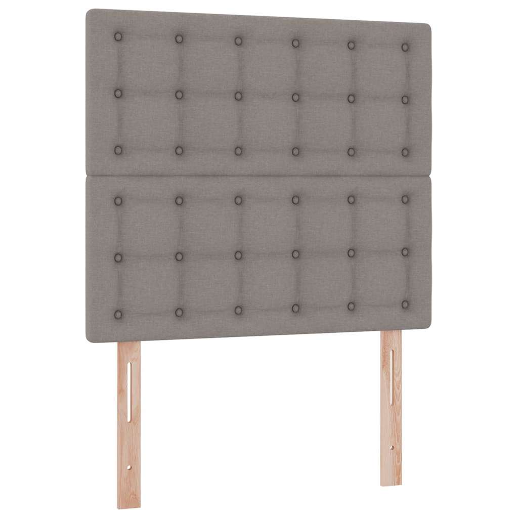 LED krevet za pohranu s madracem Sivosmeđa 100 x 200 cm Tkanina
